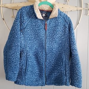 EUC bright blue sherpa fleece jacket